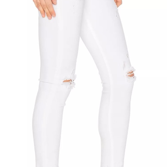 Hudson Nico Mid-rise Super Skinny Jeans. White. Distressed. Size 30 - Picture 4 of 11